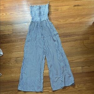 Garage Striped Blue Jumpsuit